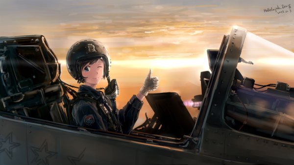Аниме девочка пилот