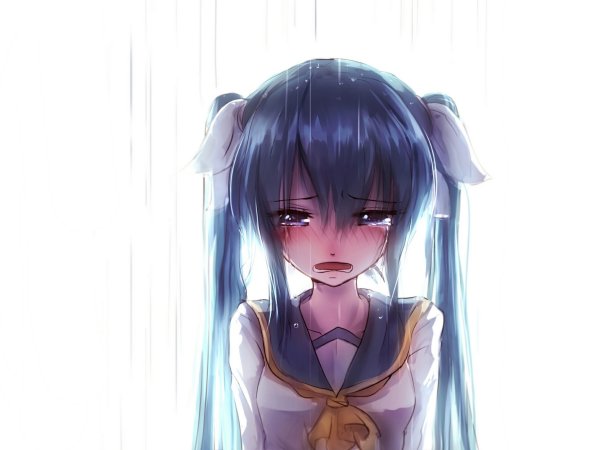 Плачущие аниме девушки