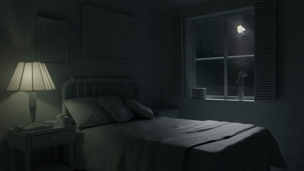 Аниме фон комната ночью в спальне
