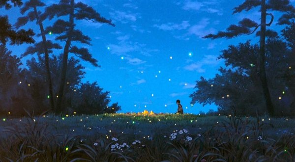 Хаяо Миядзаки пейзажи ночь