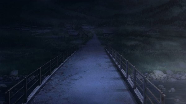 Мост фон аниме ночью
