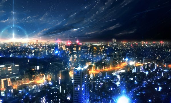 Ночной город аниме