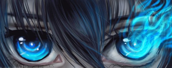 Синий глаз аниме