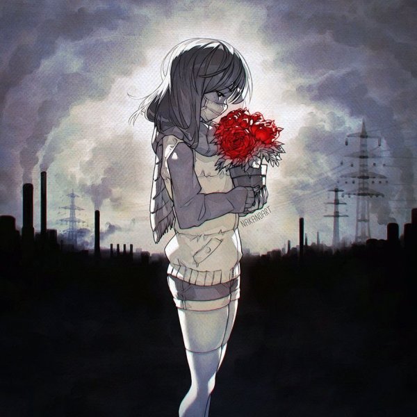 Девушка с разбитым сердцем арт
