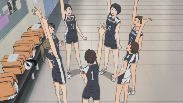 Команда Карасуно из аниме волейбол