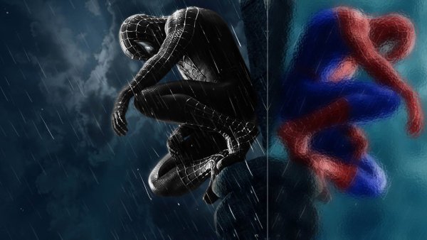 Человек паук враг в отражении Веном
