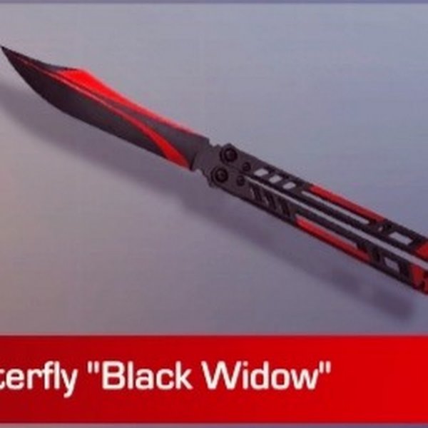 Нож бабочка Black Widow Standoff 2