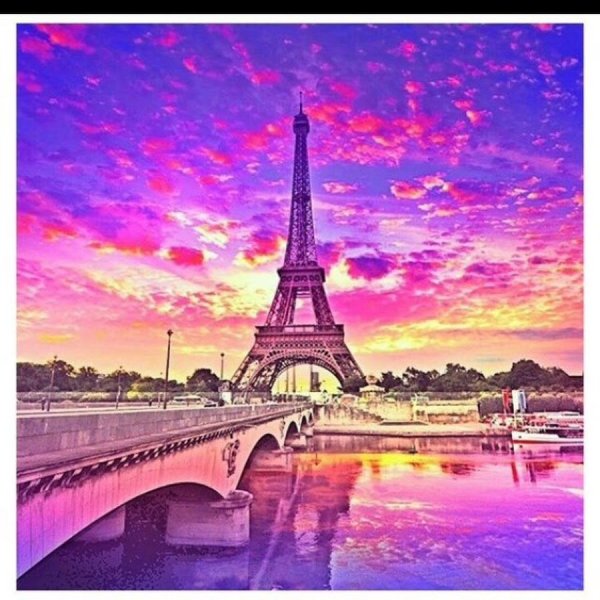 Фон Париж Эйфелева башня