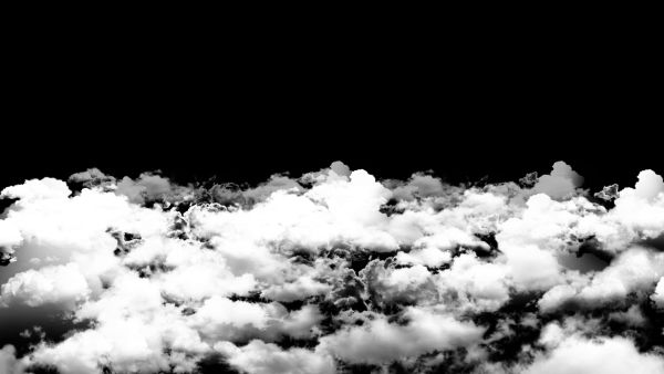 Белые облака на черном фоне