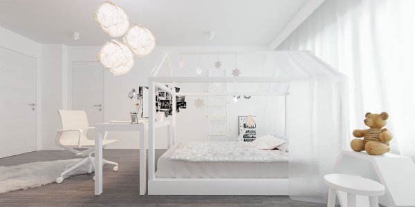 Детская комната в белом цвете
