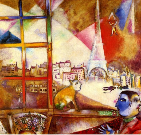 Марк Шагал вид Парижа из окна