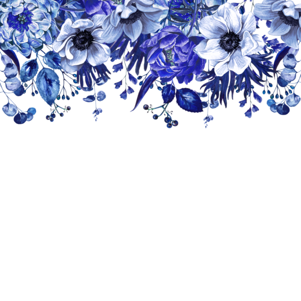 Векторные синие цветы