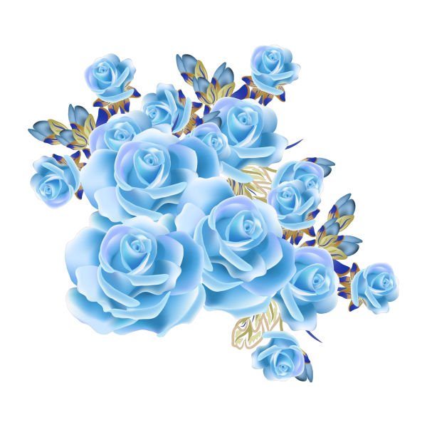 Белый фон с синим цветком