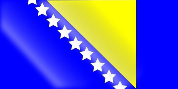 Синий флаг с желтыми звездами