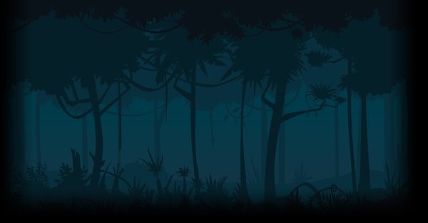 Бесшовный фон темный лес