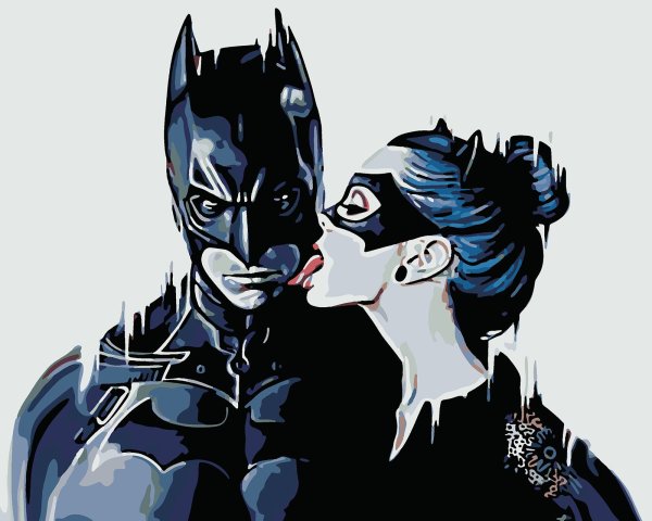 Paintboy Бэтмен и женщина кошка