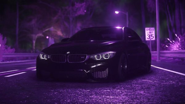 BMW неоновая м5