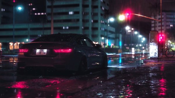 BMW m4 ночью