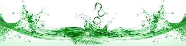 Зеленые брызги воды