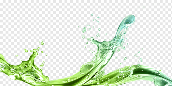Плеск воды на зелёном фоне