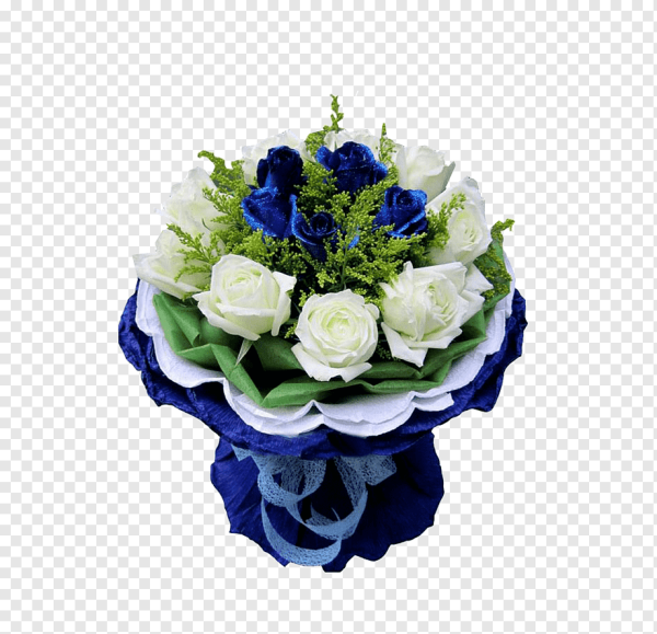 Букет синих роз на белом фоне
