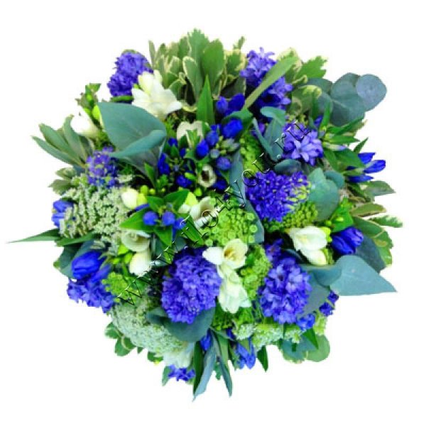 Красивые букеты из синих цветов