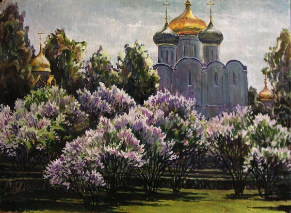 Сирень в Новодевичьем монастыре