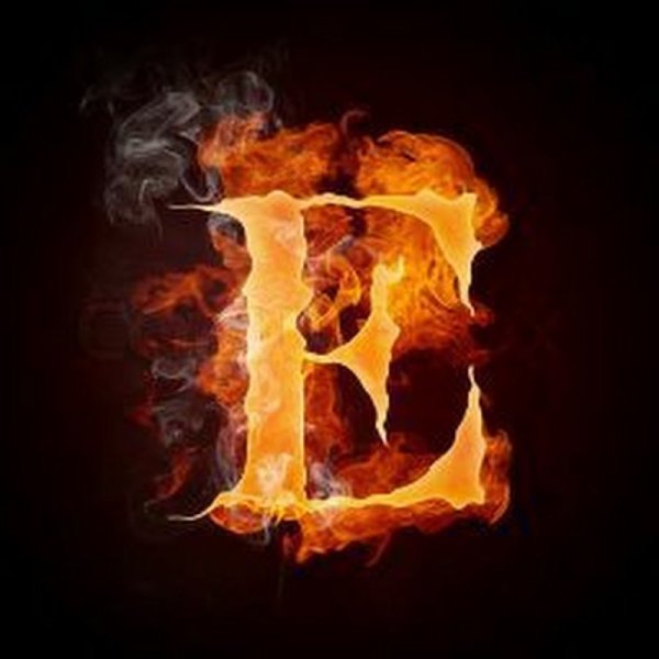 Буквы в огне
