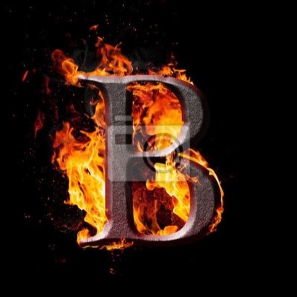 Буквы в пламени