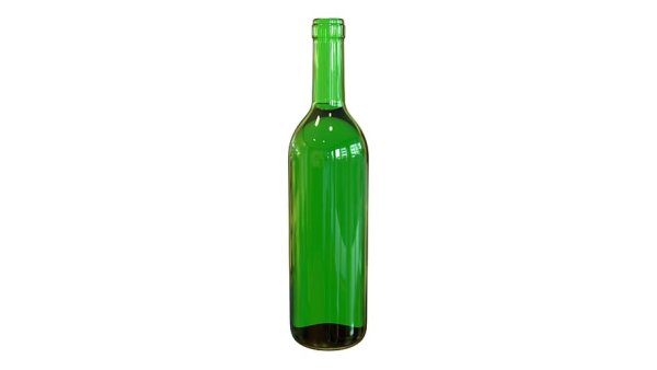 Бутылка зеленая стеклянная