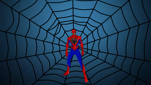 Человек паук и паутина обои