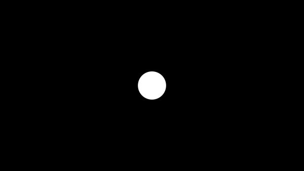 Белый кружок на черном фоне