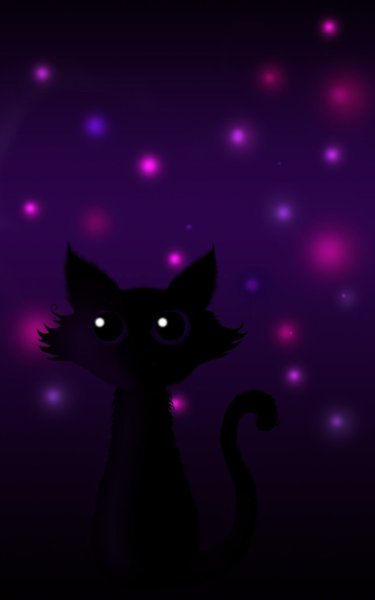 Фиолетовый котенок