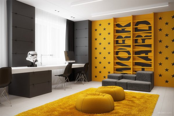 Желтая комната для подростка