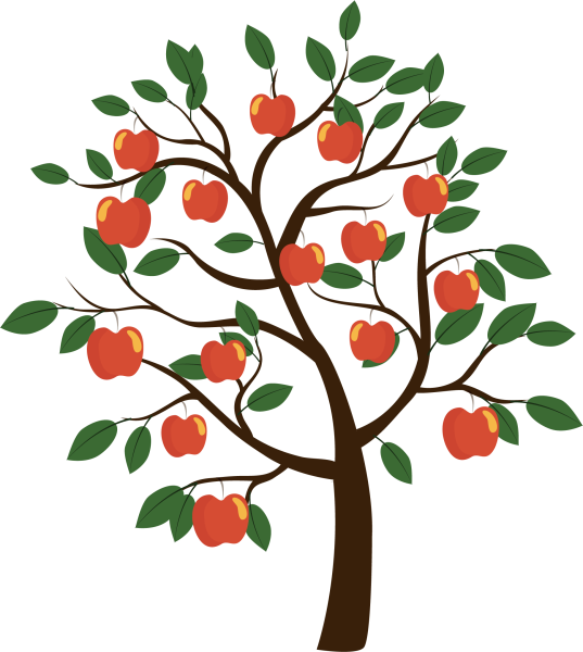 Дерево с яблоками для детей