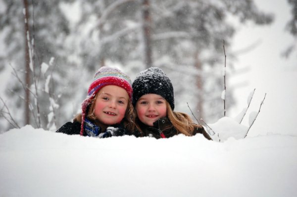 Фотосессия зимой в лесу дети