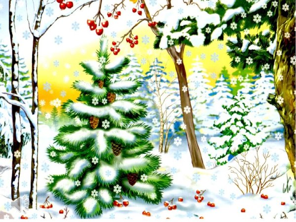 Картины зимней природы для детей