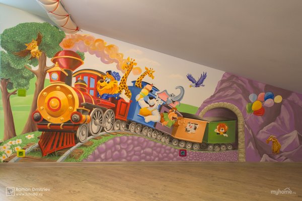 Роспись стен в детской игровой