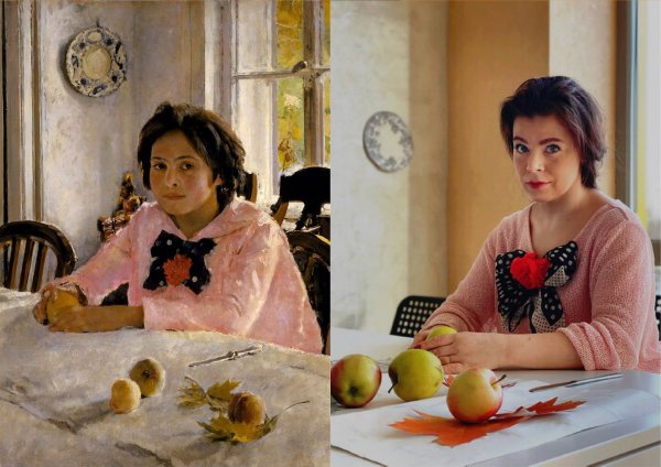 В Серов девочка с персиками 1887