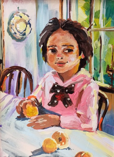 Картина «девочка с персиками» художник Валентин Серов