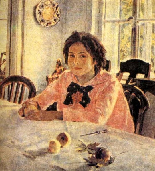 В Серов девочка с персиками 1887