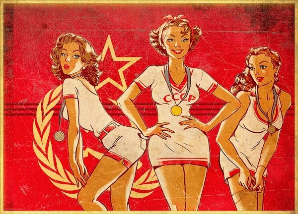 Плакаты в стиле СССР