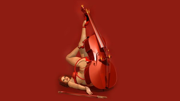 Девушка с виолончелью арт