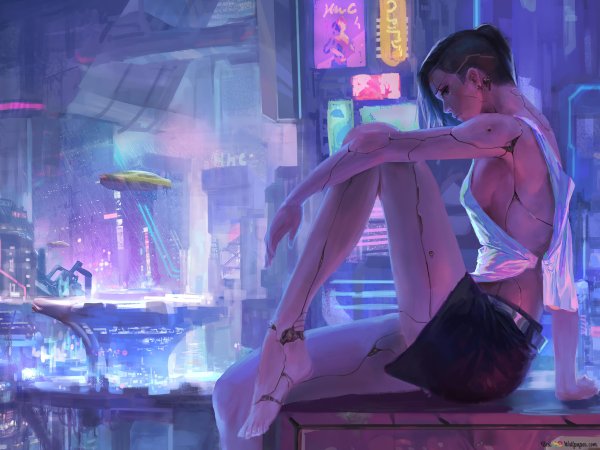 Cyberpunk 2077 girl 4к