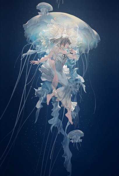 Девушка медуза
