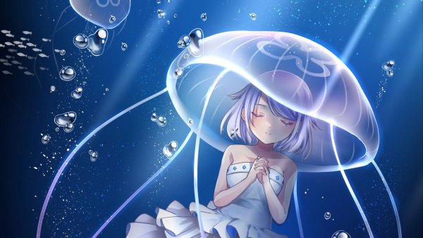 Девушка медуза арт
