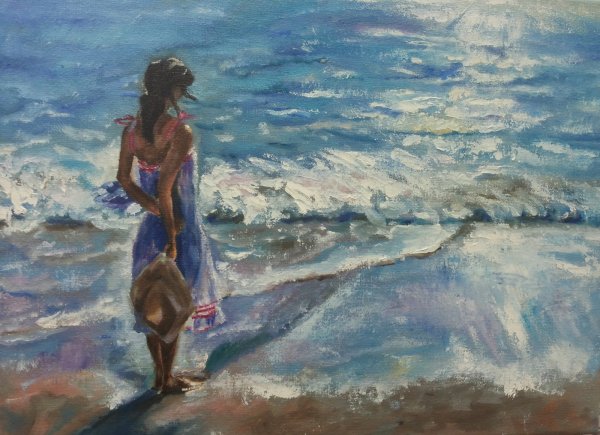 Девушка на берегу моря