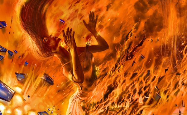 Девушка в огне арт