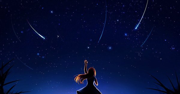 Девушка ночь звезды