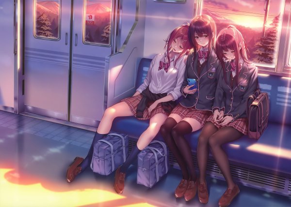 Три ученицы аниме